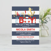 Ahoy, het is een Baby shower-uitnodiging. Kaart (Staand voorkant)