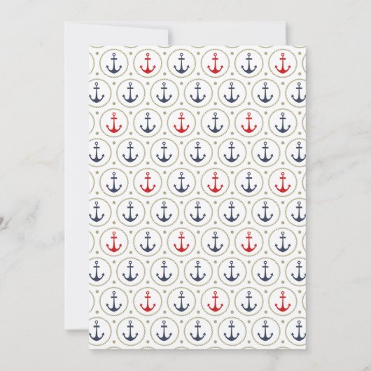 Ahoy, het is een Baby shower-uitnodiging. Kaart (Achterkant)