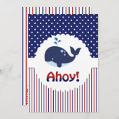 Ahoy Het is een Baby shower-uitnodiging. Kaart (Voorkant / Achterkant)