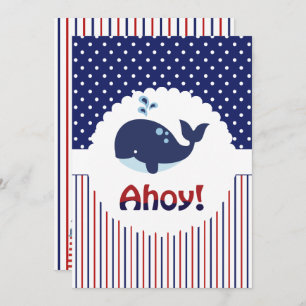 Ahoy Het is een Baby shower-uitnodiging. Kaart