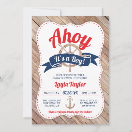 Ahoy Het is een Baby shower-uitnodiging. Kaart