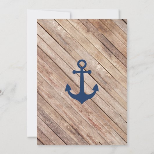 Ahoy Het is een Baby shower-uitnodiging. Kaart (Achterkant)