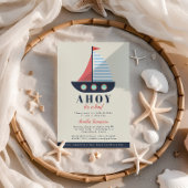 Ahoy Het is een Baby shower-uitnodiging voor een j Kaart