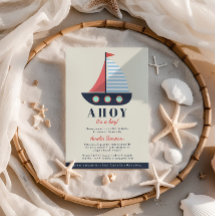 Ahoy Het is een Baby shower-uitnodiging voor een j