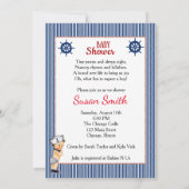 Ahoy Het is een Baby shower-uitnodiging voor een j Kaart (Achterkant)