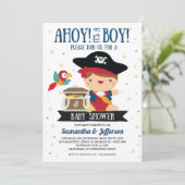 Ahoy Het is een Baby shower-uitnodiging voor peute Kaart (Staand voorkant)