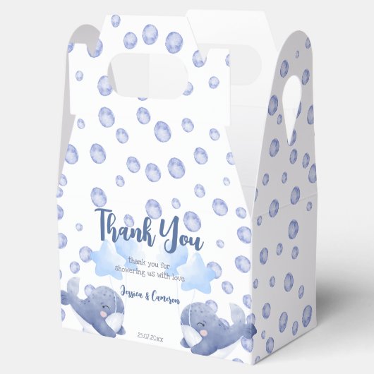 Ahoy het is een baby shower van de jongen blauwe w bedankdoosjes (Geopend)