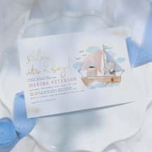 Ahoy Het is een Baby shower van de Jongen Elephant