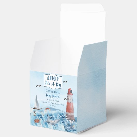 Ahoy Het is een Baby shower van de Jongerenvuurtor Bedankdoosjes (Geopend)