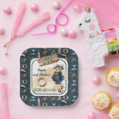 Ahoy, het is een Baby shower van een jongen, Nauti Papieren Bordje (Feest)