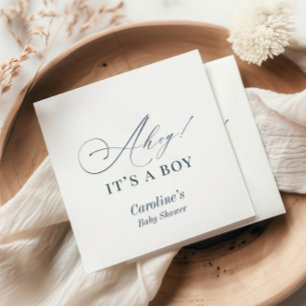 Ahoy. Het is een Baby shower van een jongen Navy B Servet