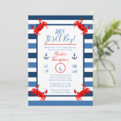 Ahoy Het is een Baby shower van een padvinder met  Kaart (Staand voorkant)