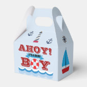 Ahoy Het is een babybox. Bedankdoosjes (Achterkant)