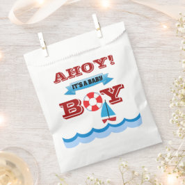 Ahoy Het is een babyjongen-pleisters. Bedankzakje