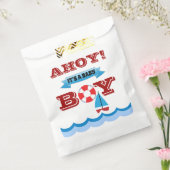 Ahoy Het is een babyjongen-pleisters. Bedankzakje (Gezegeld)