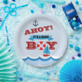 Ahoy Het is een Bord voor babyjongenspapier (Feest)