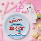 Ahoy Het is een Bord voor babyjongenspapier (Feest)