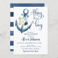 Ahoy Het is een Boy Anchor Baby shower Uitnodiging