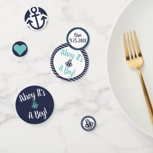 Ahoy Het is een Boy Anchor  Confetti (Groep)