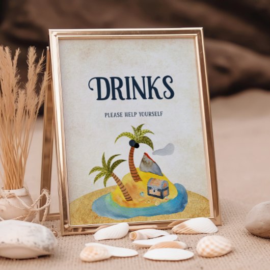 Ahoy Het is een Boy Baby shower Drinken Sign Poster