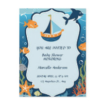 "Ahoy! Het is een Boy_ Baby shower Invitation