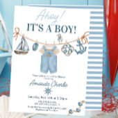 Ahoy Het is een Boy Baby shower Kaart