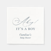 Ahoy! Het is een Boy Baby shower Navy Blue Servet (Voorkant)