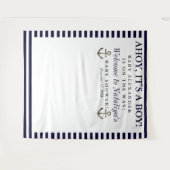 Ahoy Het is een Boy Baby shower Photo Booth Wandkleed (Voorkant (horizontaal))