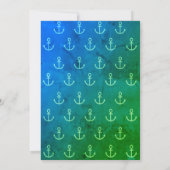 Ahoy Het is een Boy Baby shower Retro Uitnodiging  (Achterkant)