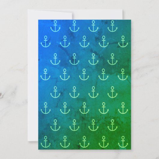 Ahoy Het is een Boy Baby shower Retro Uitnodiging  (Achterkant)