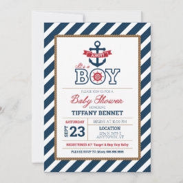 Ahoy, het is een BOY. Baby shower Uitnodiging