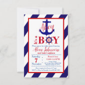 Ahoy! Het is een Boy Baby shower Uitnodiging (Voorkant)