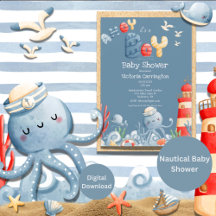 Ahoy Het is een Boy Blue Nautical Baby shower