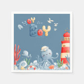 Ahoy Het is een Boy Blue Nautical Baby shower Servet (Voorkant)