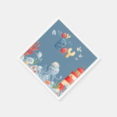 Ahoy Het is een Boy Blue Nautical Baby shower Servet (Hoek)