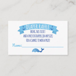 Ahoy Het is een Boy Diaper Raffle Kaart