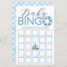 Ahoy Het is een Boy Nautical Baby shower Bingo spe