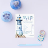 Ahoy Het is een Boy Nautical Baby shower Guessing  Flyer (Enkel)