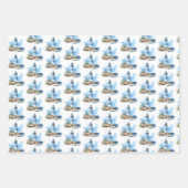 Ahoy Het is een Boy Nautical Baby shower Inpakpapier Vel (Voorkant 2)