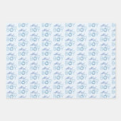 Ahoy Het is een Boy Nautical Baby shower Inpakpapier Vel (Voorkant)