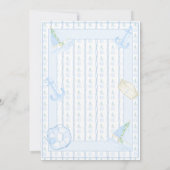 Ahoy Het is een Boy Nautical Baby shower Invitatio Kaart (Achterkant)