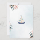 Ahoy Het is een Boy Nautical Baby shower Invite Kaart (Achterkant)