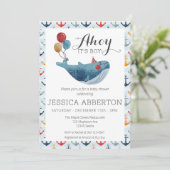 Ahoy, het is een Boy Nautical Baby shower Kaart (Staand voorkant)
