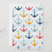 Ahoy, het is een Boy Nautical Baby shower Kaart (Achterkant)