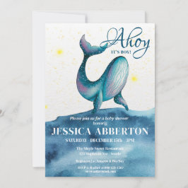 Ahoy, het is een Boy Nautical Baby shower Kaart