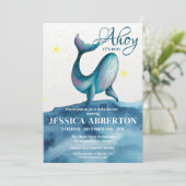 Ahoy, het is een Boy Nautical Baby shower Kaart (Staand voorkant)