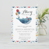 Ahoy, het is een Boy Nautical Baby shower Kaart (Staand voorkant)