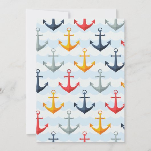 Ahoy, het is een Boy Nautical Baby shower Kaart (Achterkant)
