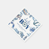 Ahoy het is een Boy Nautical Baby shower Servet (Hoek)