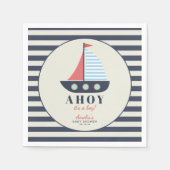 Ahoy Het is een Boy Nautical Baby shower servetten (Voorkant)